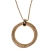 Necklace faux bijoux brass long circles in pale gold color BZ-NK-00213