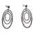 Earrings stainless steel hoops with crystals in silver color BZ-ER-00358