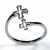 Ring stainless steel crosses in silver color BZ-RG-00275