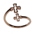 Δαχτυλίδι ατσάλινο (stainless steel) σταυροί σε ροζ χρυσό χρώμα BZ-RG-00276