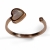 Ring stainless steel heart in rose gold color with mother of pearl BZ-RG-00284
