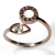 Ring stainless steel eye in rose gold color with mother of pearl BZ-RG-00297