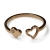 Ring stainless steel heart in rose gold color with crystals BZ-RG-00300
