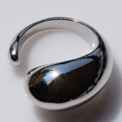 Δαχτυλίδι φο μπιζού ορείχαλκος σε ασημί χρώμα BZ-RG-00345