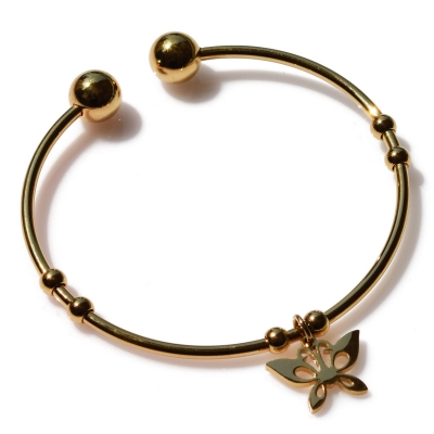 Bracelet stainless steel butterfly in gold color BZ-BR-00390