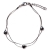 Bracelet anklet faux bijoux brass hearts in silver color BZ-BR-00401