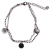 Bracelet anklet faux bijoux seashells with crystals in silver color BZ-BR-00403