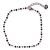 Bracelet anklet stainless steel rosario with crystals in silver color BZ-BR-00408