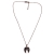 Necklace stainless steel angel wings with black crystals in rose gold color BZ-NK-00360 image 3