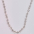 Necklace faux bijoux rosario with white crystals in pale gold color BZ-NK-00364 image 3