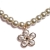 Necklace faux bijoux set with earrings flower with pearls in pale gold color BZ-NK-00373 image 3