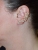 Σκουλαρίκι που αγκαλιάζει το αυτί ear climber φο μπιζού αστέρια με λευκούς κρυστάλλους σε απαλό χρυσό χρώμα BZ-ER-00483 εικόνα 2