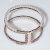 Bracelet faux bijoux brass bangle with pearls and crystals in rose gold color BZ-BR-00432