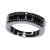Δαχτυλίδι φο μπιζού ορείχαλκος βεράκι σειρέ με μαύρους κρυστάλλους σε ασημί χρώμα BZ-RG-00417