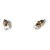 Σκουλαρίκια φο μπιζού ορείχαλκος με λευκό τετράγωνο κρυστάλλο σε απαλό χρυσό χρώμα BZ-ER-00570