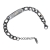 Bracelet stainless steel identity with white crystals in silver color BZ-BR-00444