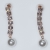 Earrings faux bijoux brass long with pearls and white crystals in rose gold color BZ-ER-00608 Image 2