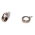 Earrings faux bijoux brass hoops in rose gold color BZ-ER-00631