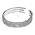 Bracelet faux bijoux brass bangle with white crystals in silver color BZ-BR-00463