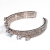 Bracelet faux bijoux brass bangle with white crystals in rose gold color BZ-BR-00466