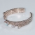 Bracelet faux bijoux brass bangle with white crystals in rose gold color BZ-BR-00466 Image 2