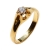 Χειροποίητο δαχτυλίδι μονόπετρο από επιχρυσωμένο ασήμι 925ο με ημιπολύτιμες πέτρες (ζιργκόν) IJ-010476-G