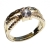 Δαχτυλίδι φο μπιζού ορείχαλκος βεράκι μονόπετρο με λευκούς κρυστάλλους σε χρυσό χρώμα BZ-RG-00454