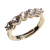 Δαχτυλίδι φο μπιζού ορείχαλκος σειρέ με λευκούς κρυστάλλους σε χρυσό χρώμα BZ-RG-00455