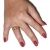 Δαχτυλίδι φο μπιζού ορείχαλκος με λευκούς κρυστάλλους σε απαλό χρυσό χρώμα BZ-RG-00469 Εικόνα στο χέρι