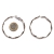 Σκουλαρίκια φο μπιζού ορείχαλκος καρφωτά κρίκοι στριφτοί σε απαλό χρυσό χρώμα BZ-ER-00648 σύγκριση με νόμισμα 1 ευρώ