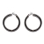 Earrings faux bijoux brass hoops in silver color BZ-ER-00651