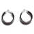Earrings faux bijoux brass hoops in silver color BZ-ER-00655