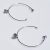 Handmade sterling silver earrings 925o hoops with silver plating and white zirconia IJ-020494A Image 2