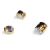 Σκουλαρίκια φο μπιζού ορείχαλκος με ιριδίζοντες κρυστάλλους σε χρυσό χρώμα με μαγνήτες BZ-ER-00714