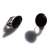 Σκουλαρίκια ατσάλινα (stainless steel) οβάλ κλιπς (clips) με μαύρους κρυστάλλους σε ασημί χρώμα BZ-ER-00715 Εικόνα 4