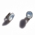 Σκουλαρίκια ατσάλινα (stainless steel) οβάλ κλιπς (clips) με ιριδίζοντες κρυστάλλους σε ασημί χρώμα BZ-ER-00718 Εικόνα 4