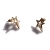 Σκουλαρίκια φο μπιζού ορείχαλκος αστέρια καρφωτά με λευκές πέρλες και λευκούς κρυστάλλους σε χρυσό χρώμα BZ-ER-00725 Εικόνα 4