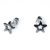 Σκουλαρίκια ατσάλινα (stainless steel) αστέρια καρφωτά σε ασημί χρώμα BZ-ER-00734