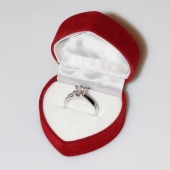 Χειροποίητο δαχτυλίδι μονόπετρο από επιπλατινωμένο ασήμι 925ο με ημιπολύτιμες πέτρες (ζιργκόν) IJ-010481-S στο κουτί συσκευασίας