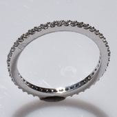 Χειροποίητο ασημένιο δαχτυλίδι βεράκι 925ο σειρέ σε ασημί επιμετάλλωση με λευκά ζιργκόν IJ-010375A Εικόνα 3