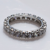Χειροποίητο ασημένιο δαχτυλίδι βεράκι 925ο σειρέ σε ασημί επιμετάλλωση με λευκά ζιργκόν IJ-010399A Εικόνα 4