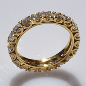 Χειροποίητο ασημένιο δαχτυλίδι βεράκι 925ο σειρέ σε χρυσή επιμετάλλωση με λευκά ζιργκόν IJ-010399B Εικόνα 3
