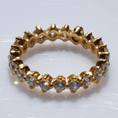 Χειροποίητο ασημένιο δαχτυλίδι βεράκι 925ο σειρέ σε χρυσή επιμετάλλωση με λευκά ζιργκόν IJ-010400B Εικόνα 4