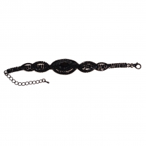 Bracelet faux bijoux with crystals in black color BZ-BR-00234 Image 2