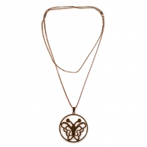 Necklace stainless steel rose gold butterfly BZ-NK-00177 2