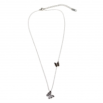 Necklace stainless steel butterflies in silver color BZ-NK-00187 2