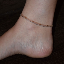 Bracelet anklet faux bijoux chains three color in silver, gold and rose gold color BZ-BR-00402 image 2