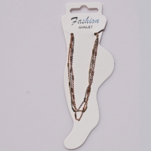 Bracelet anklet faux bijoux chains three color in silver, gold and rose gold color BZ-BR-00402 image 3