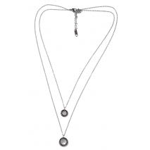 Necklace staineless steel in silver color with mother of pearl BZ-NK-00266 image 2