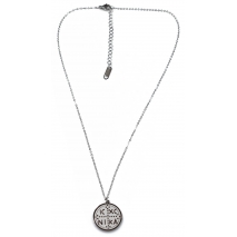 Necklace staineless steel Jesus Christ Conquers in silver color BZ-NK-00269 image 2